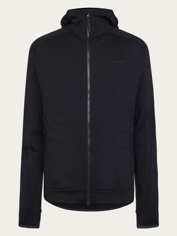 KnowledgeCotton Apparel - MEN Dynamic Wool 320 Fleece hoodie - RWS Fleeces 1300 Black Jet