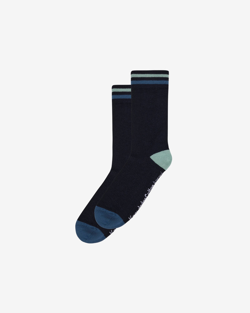 KnowledgeCotton Apparel - UNI Colorblock socks Socks 1412 Night Sky