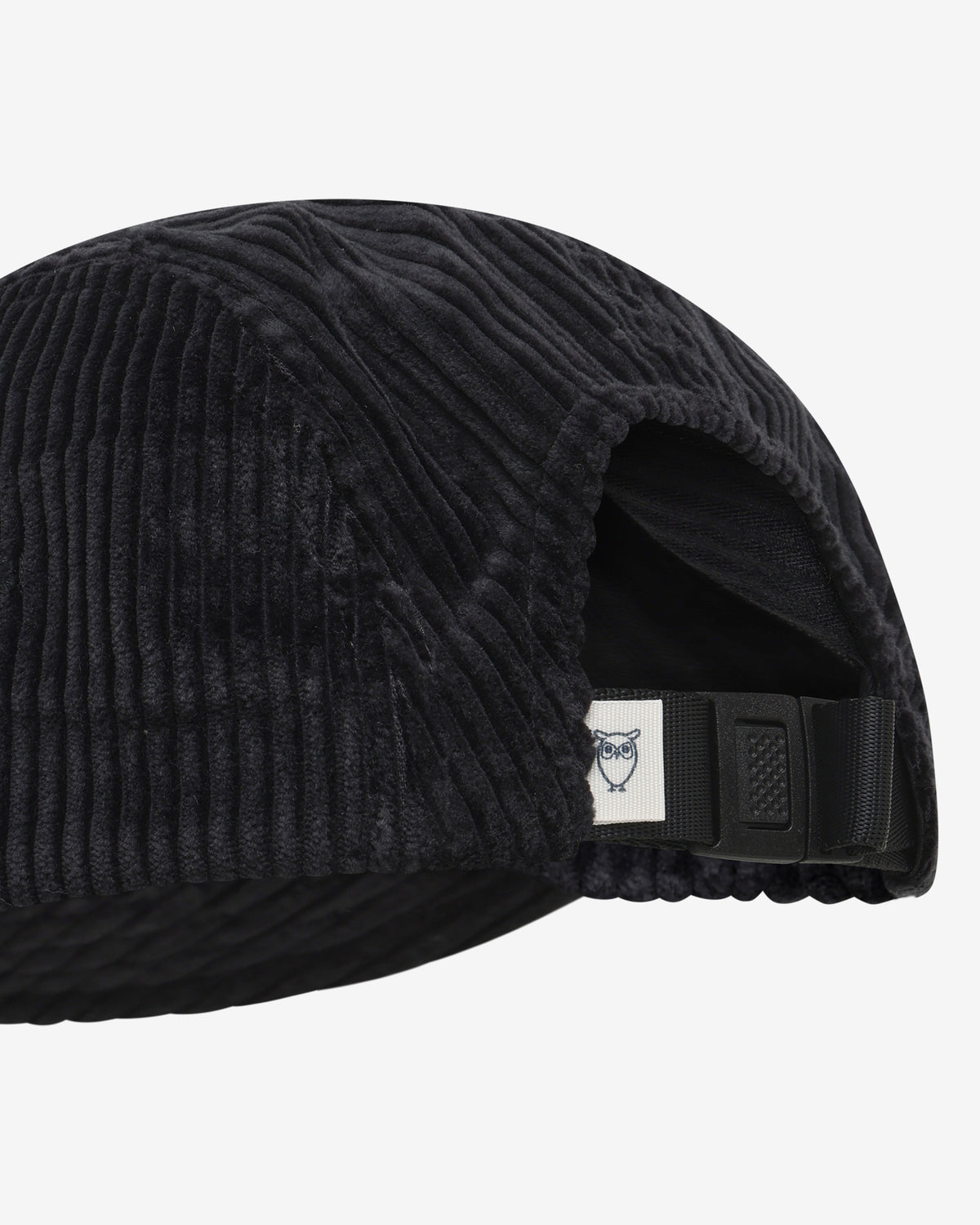 KnowledgeCotton Apparel - UNI Corduroy 5-panel cap Caps 1300 Black Jet