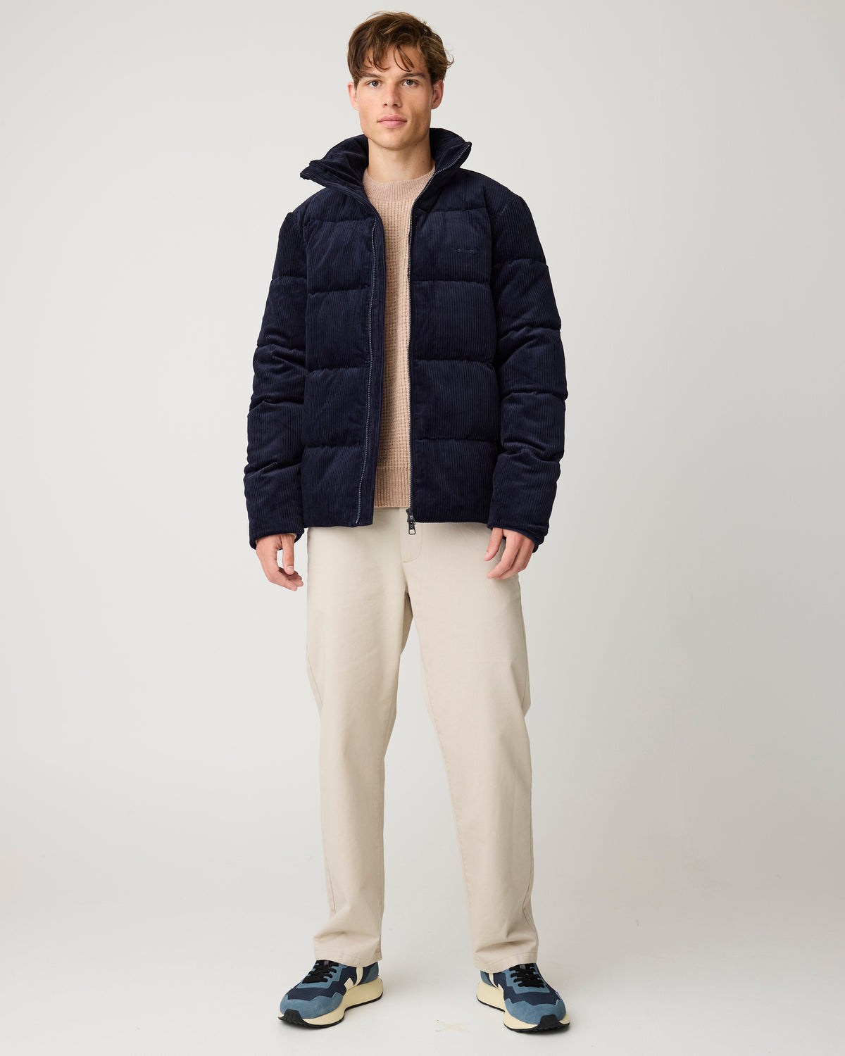 KnowledgeCotton Apparel - MEN Corduroy Puffer Jacket Jackets 1412 Night Sky