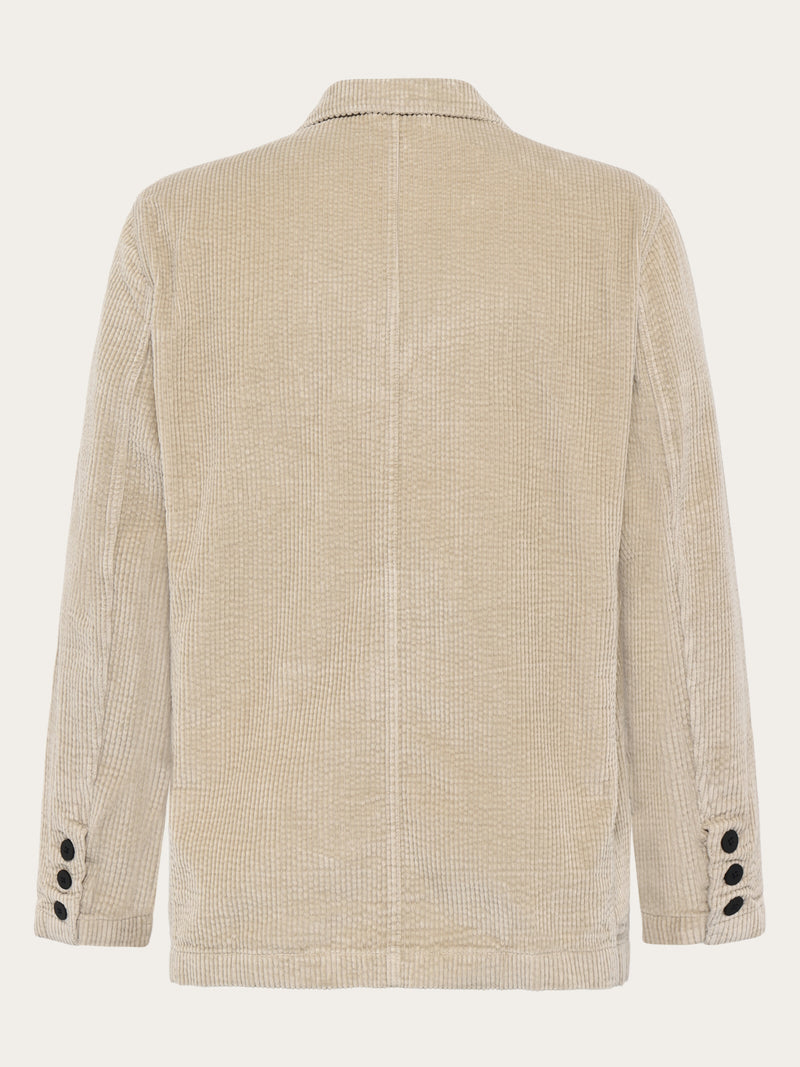 KnowledgeCotton Apparel - MEN Corduroy blazer Overshirts 1228 Light feather gray