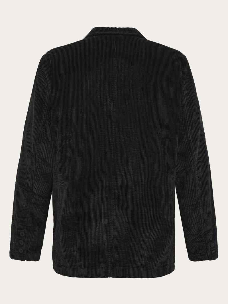 KnowledgeCotton Apparel - MEN Corduroy blazer Overshirts 1300 Black Jet