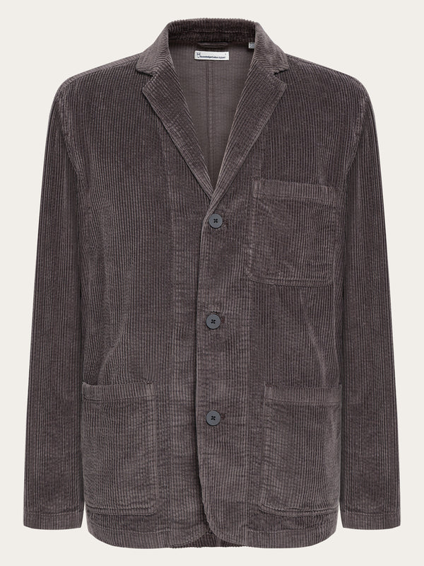 KnowledgeCotton Apparel - MEN Corduroy blazer Overshirts 1487 Chocolate Torte