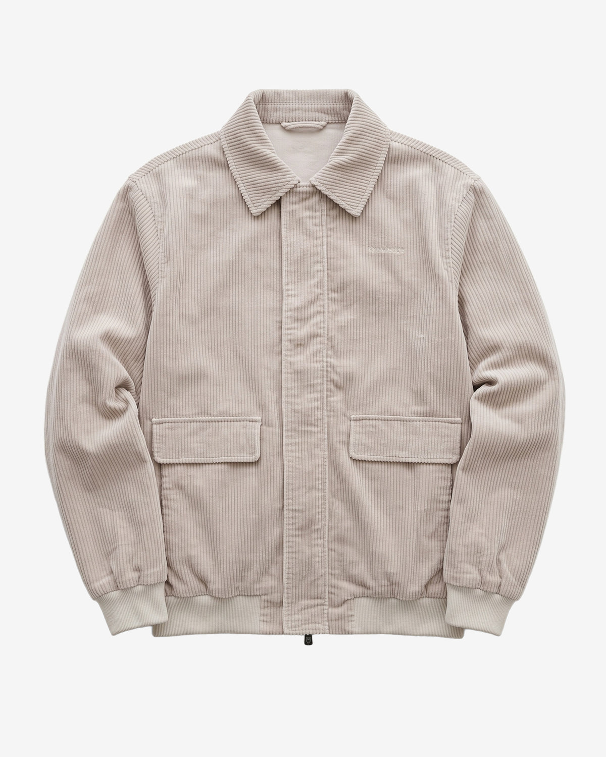 KnowledgeCotton Apparel - MEN Corduroy bomber jacket Jackets 1228 Light feather gray