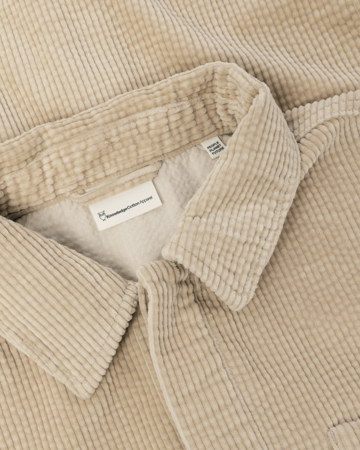 KnowledgeCotton Apparel - MEN Corduroy overshirt Overshirts 1228 Light feather gray