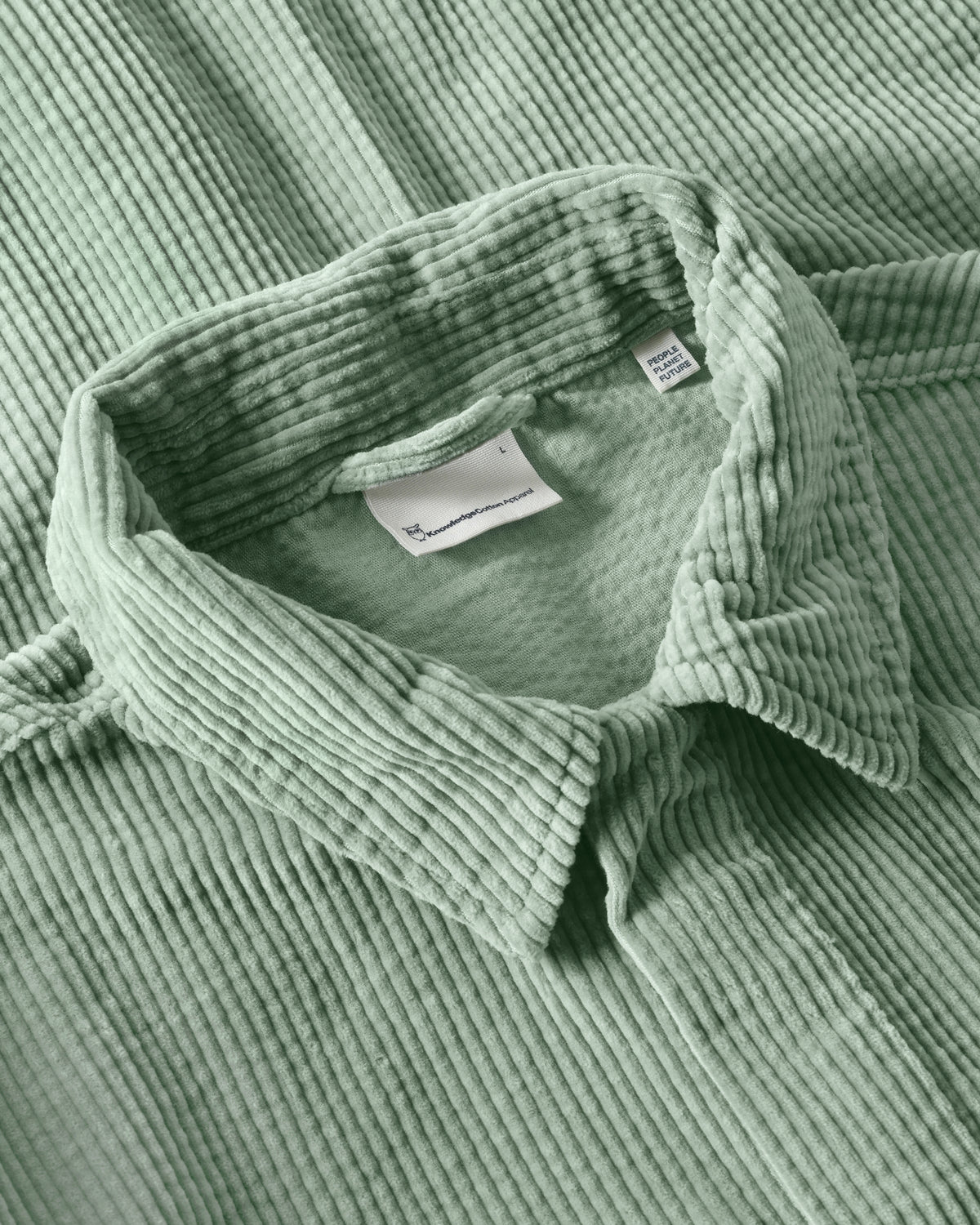 KnowledgeCotton Apparel - MEN Corduroy overshirt Overshirts 1396 Lily Pad