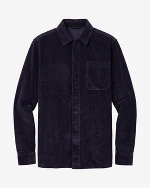 KnowledgeCotton Apparel - MEN Corduroy overshirt Overshirts 1412 Night Sky
