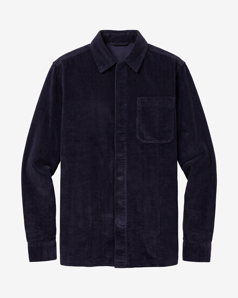 KnowledgeCotton Apparel - MEN Corduroy overshirt Overshirts 1412 Night Sky