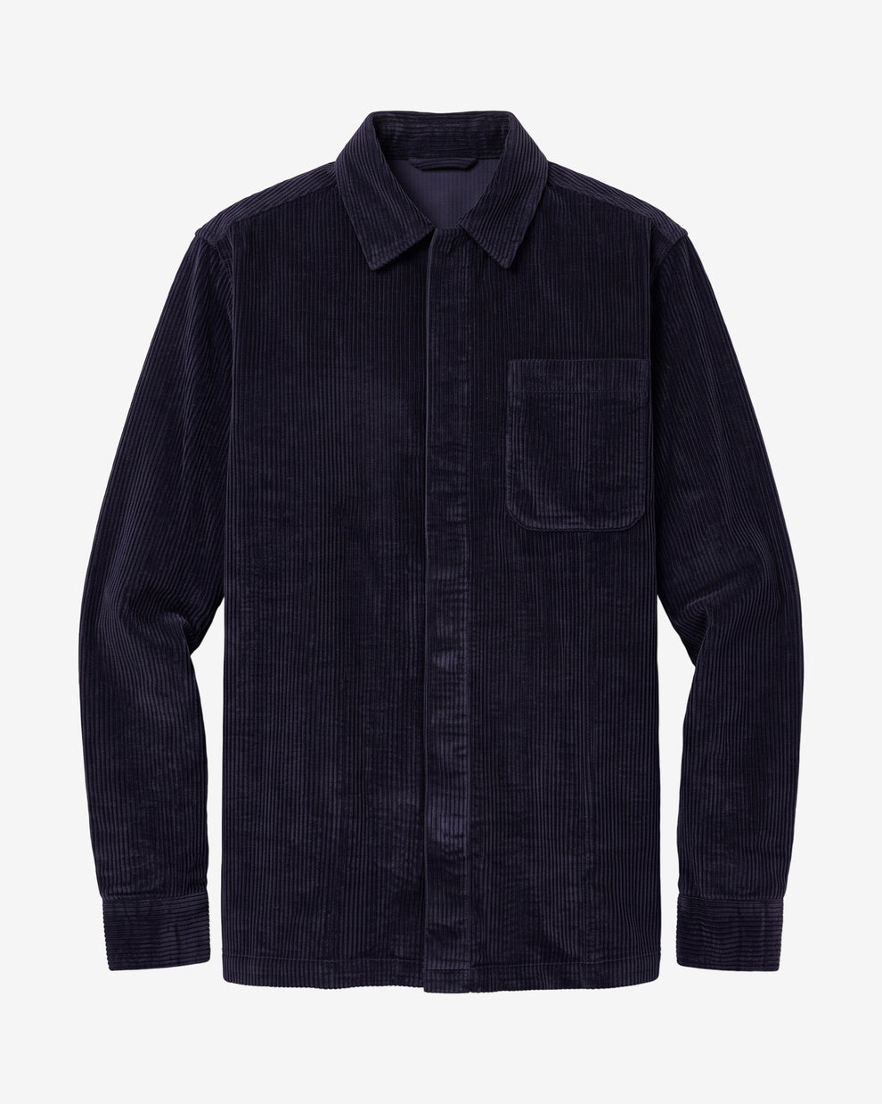KnowledgeCotton Apparel - MEN Corduroy overshirt Overshirts 1412 Night Sky