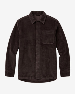 KnowledgeCotton Apparel - MEN Corduroy overshirt Overshirts 1487 Chocolate Torte