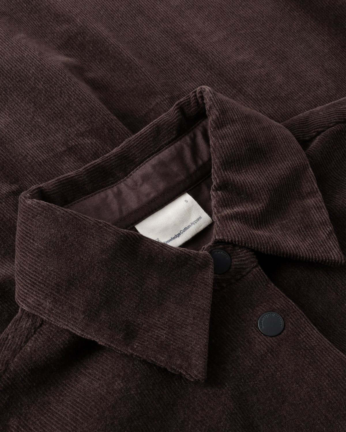 KnowledgeCotton Apparel - WMN Corduroy overshirt Overshirts 1487 Chocolate Torte