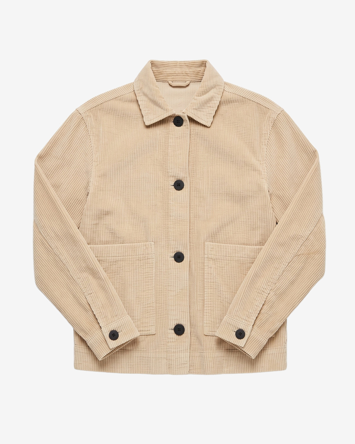 KnowledgeCotton Apparel - WMN Corduroy overshirt Overshirts 1228 Light feather gray
