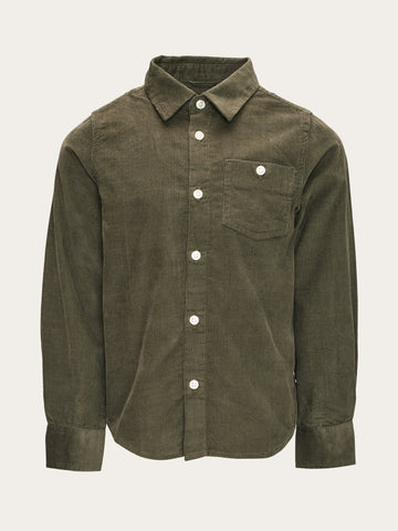 KnowledgeCotton Apparel - YOUNG Corduroy shirt Shirts 1090 Forrest Night