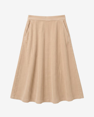 KnowledgeCotton Apparel - WMN Corduroy skirt Skirts 1228 Light feather gray