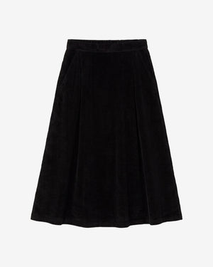 KnowledgeCotton Apparel - WMN Corduroy skirt Skirts 1300 Black Jet