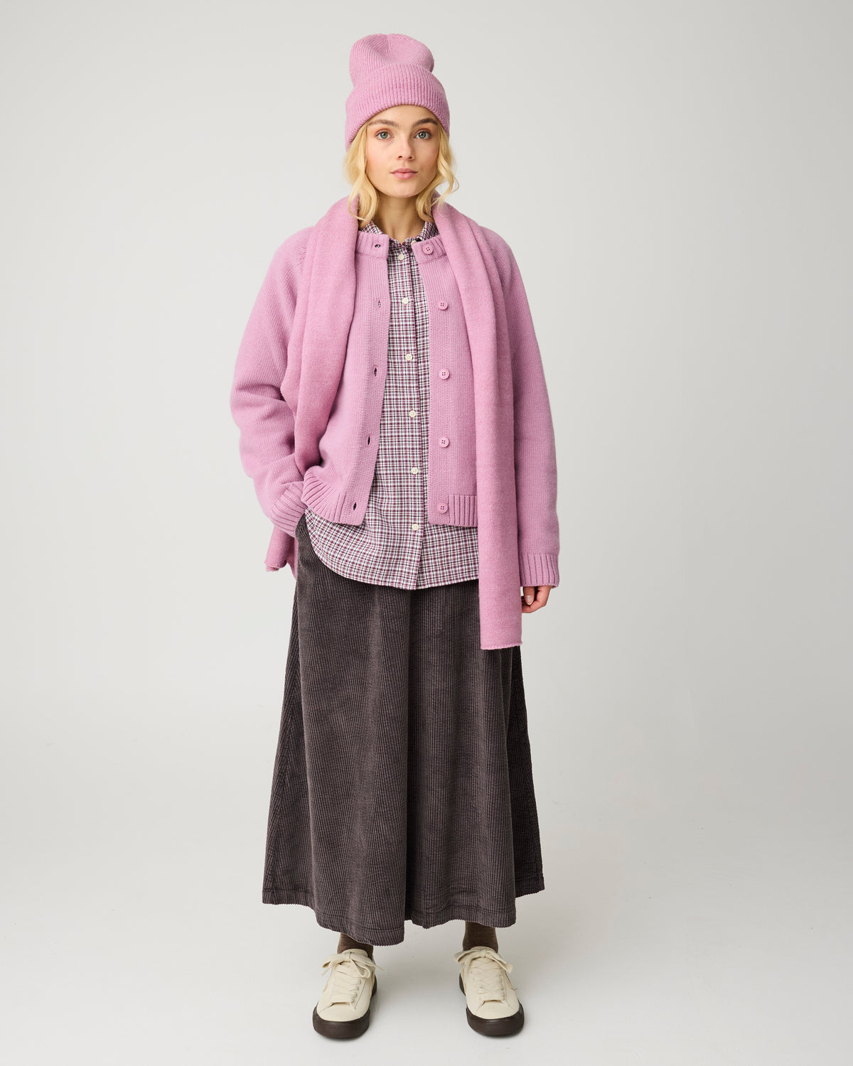 KnowledgeCotton Apparel - WMN Corduroy skirt Skirts 1487 Chocolate Torte
