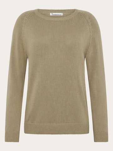 KnowledgeCotton Apparel - WMN Crew neck sweater Knits 1495 Twill