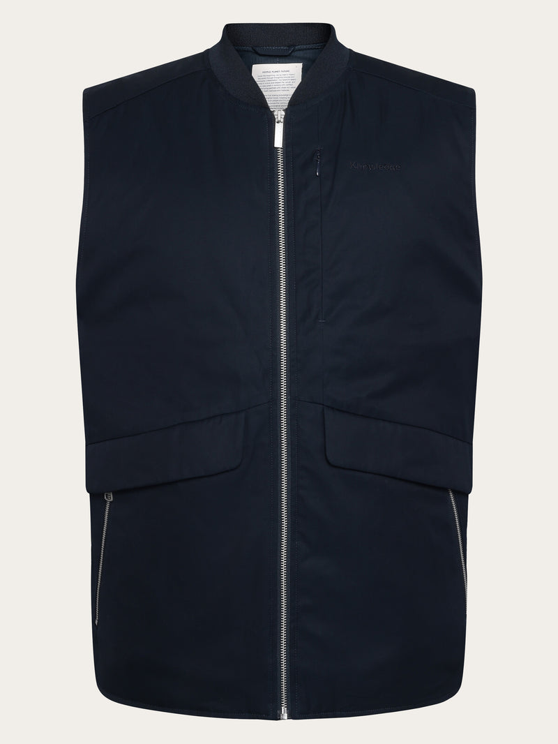 KnowledgeCotton Apparel - UNI DWR Canvas Vest - GOTS/Vegan Vests 1001 Total Eclipse