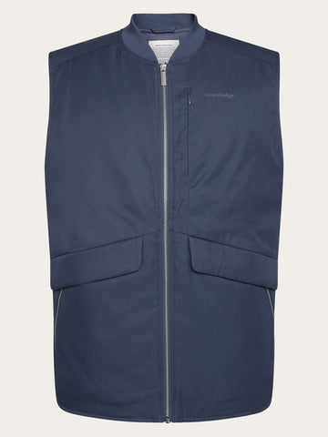 KnowledgeCotton Apparel - UNI DWR Canvas Vest - GOTS/Vegan Vests 1226 Vintage Indigo