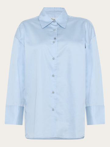 KnowledgeCotton Apparel - WMN Dew relaxed shirt Shirts 1009 Skyway