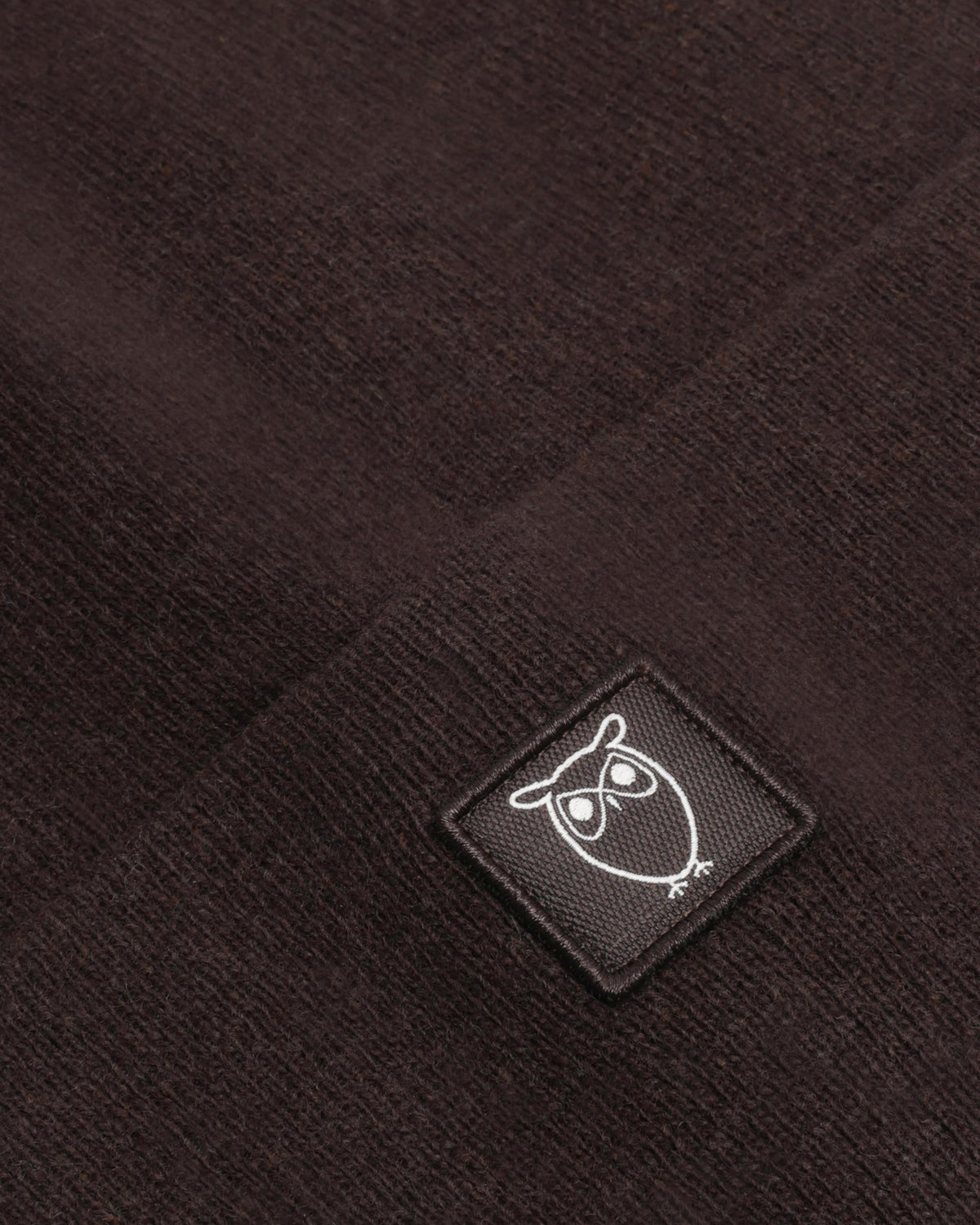 KnowledgeCotton Apparel - UNI Double layer wool beanie Hats 1487 Chocolate Torte