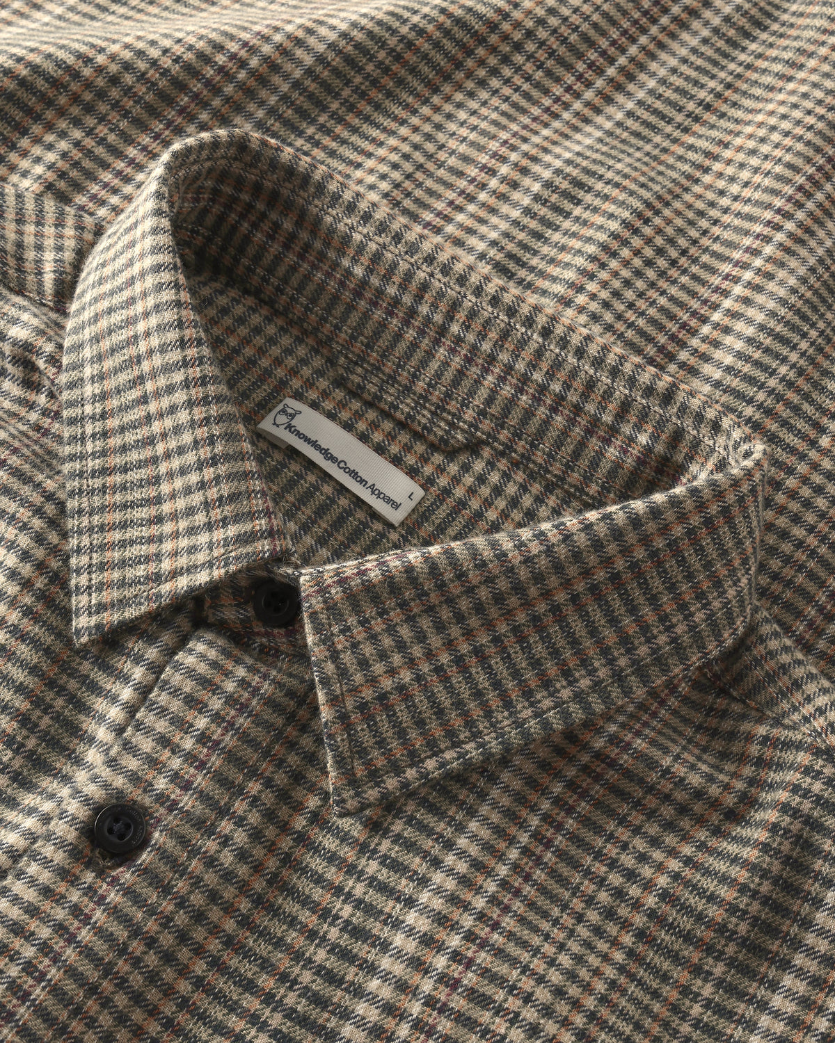 KnowledgeCotton Apparel - MEN Dune regular check shirt Shirts 7032 Multi check