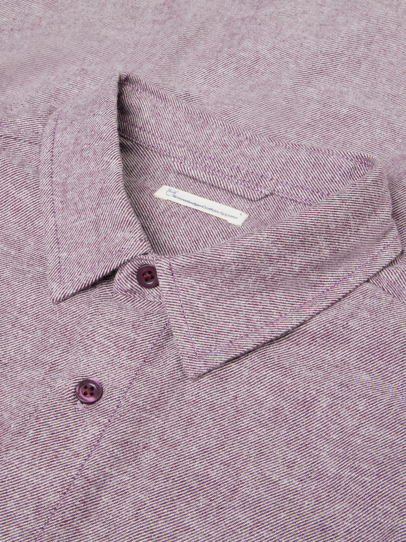 KnowledgeCotton Apparel - MEN Dune regular flannel shirt Shirts 1281 Fig