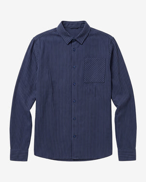 KnowledgeCotton Apparel - MEN Dune regular stripe shirt Shirts 7032 Multi check