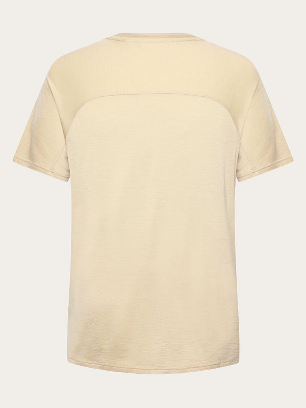 KnowledgeCotton Apparel - MEN Dynamic Wool 175 Single constructed t-shirt - RWS T-shirts 1228 Light feather gray