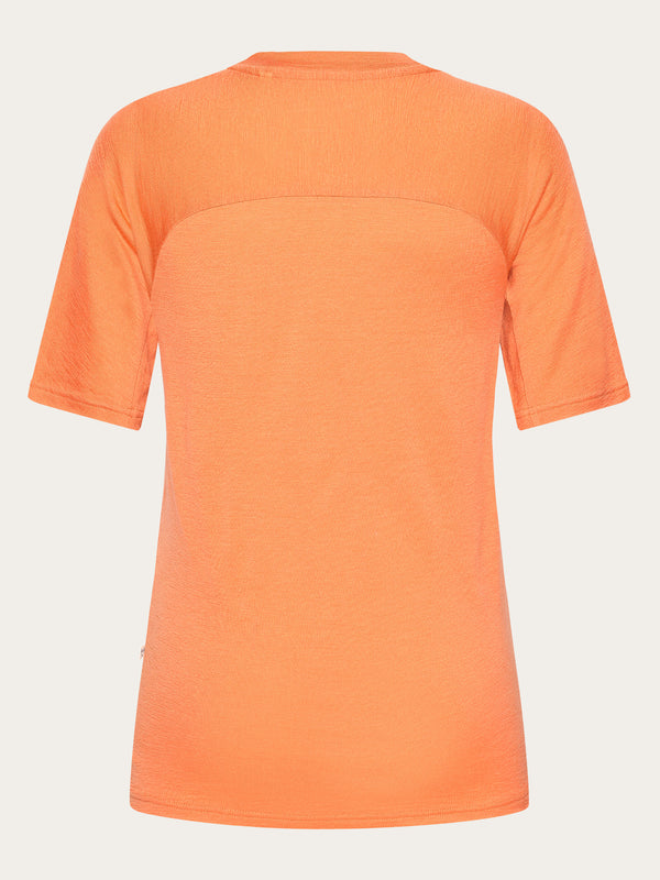 KnowledgeCotton Apparel - WMN Dynamic Wool 175 Single constructed t-shirt - RWS T-shirts 1481 Langoustino