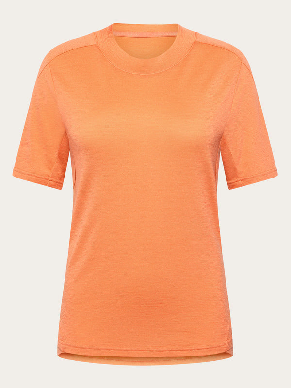 KnowledgeCotton Apparel - WMN Dynamic Wool 175 Single constructed t-shirt - RWS T-shirts 1481 Langoustino