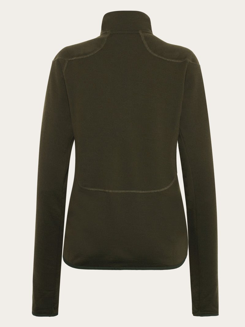 KnowledgeCotton Apparel - WMN Dynamic Wool 320 Fleece sweat - RWS Fleeces 1090 Forrest Night