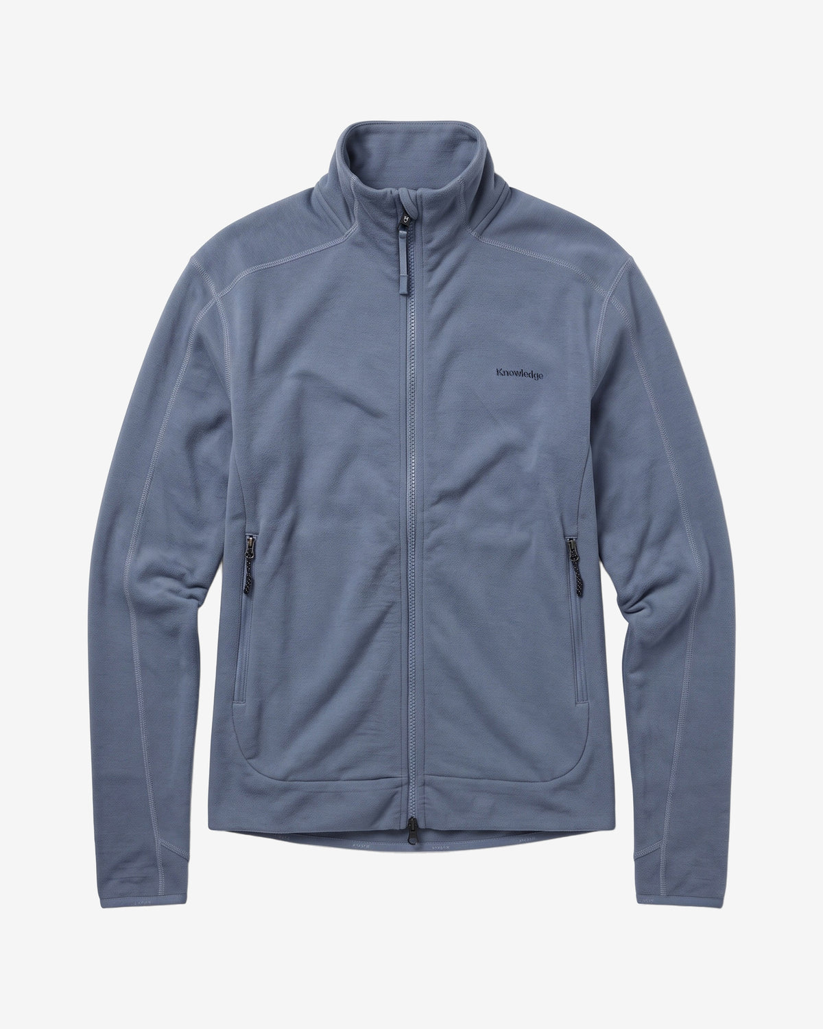 KnowledgeCotton Apparel - WMN Dynamic wool fleece full zip Fleeces 1226 Vintage Indigo