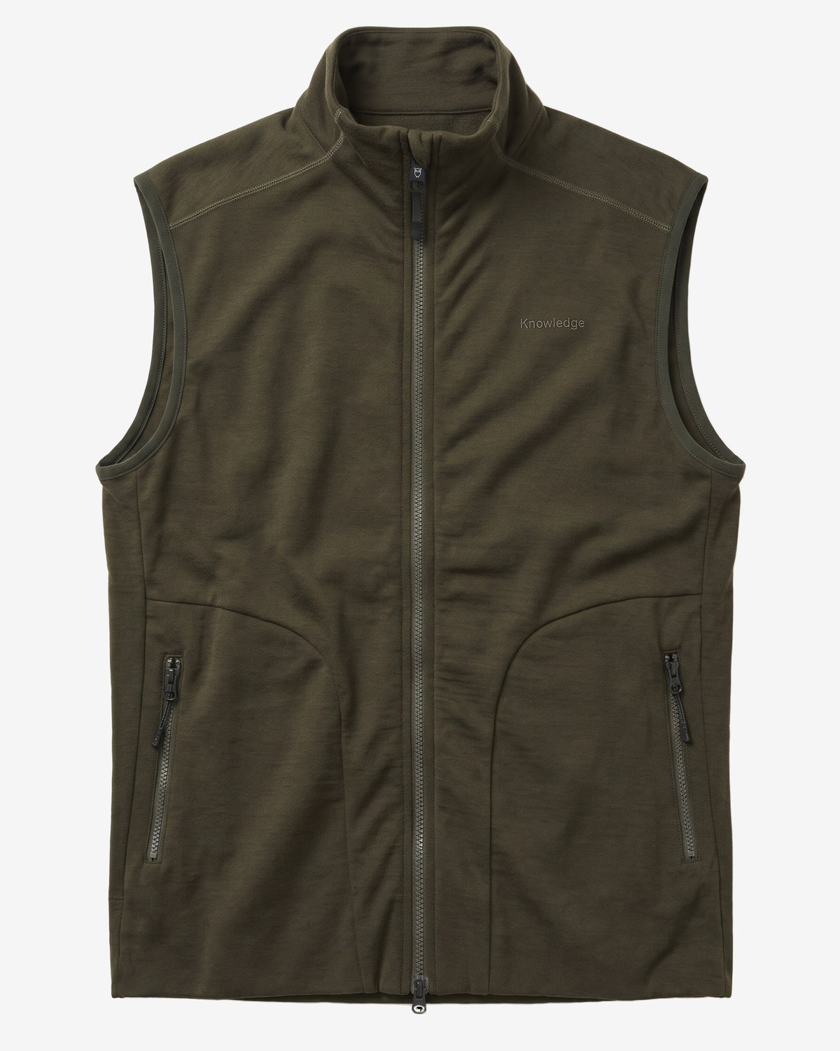KnowledgeCotton Apparel - UNI Dynamic wool fleece vest Fleeces 1090 Forest Night