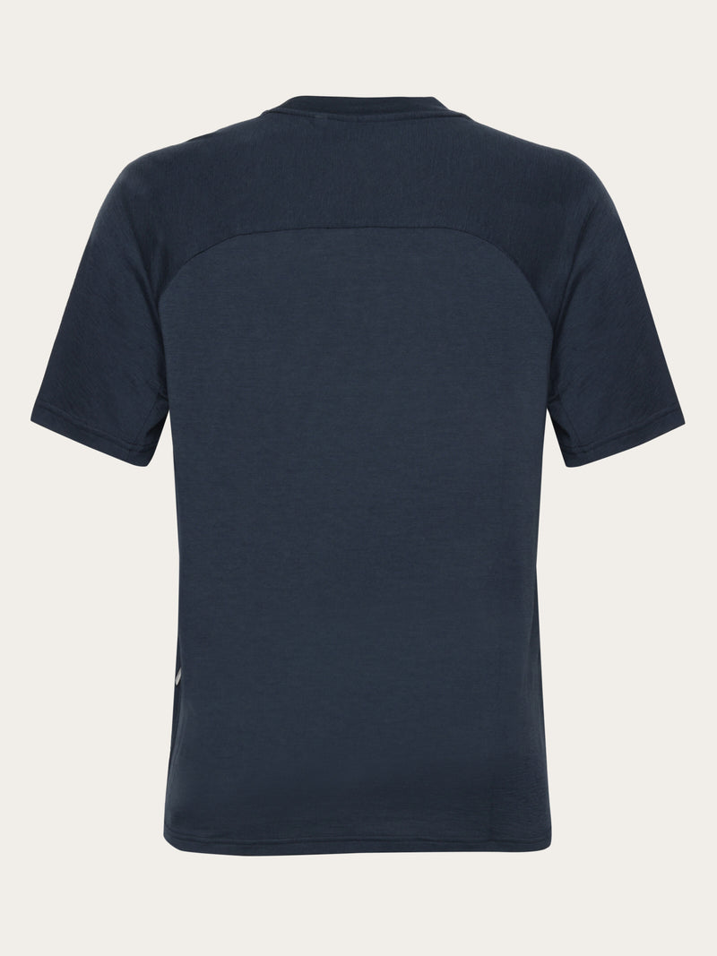 KnowledgeCotton Apparel - MEN Dynamic wool t-shirt T-shirts 1001 Total Eclipse