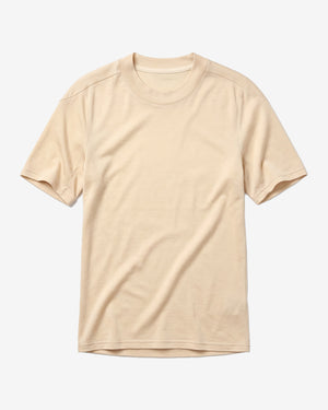 KnowledgeCotton Apparel - WMN Dynamic wool t-shirt T-shirts 1228 Light feather gray