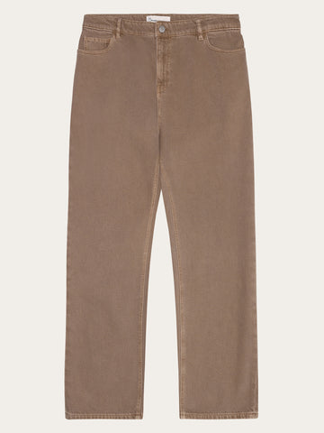KnowledgeCotton Apparel - MEN Flint wide twill pants Pants 1441 Tiramisu