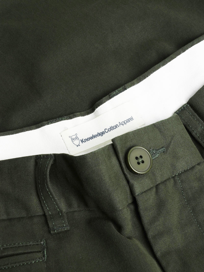 KnowledgeCotton Apparel - MEN FLINT Organic Cotton Twill Chino GOTS/Vegan Pants 1090 Forrest Night