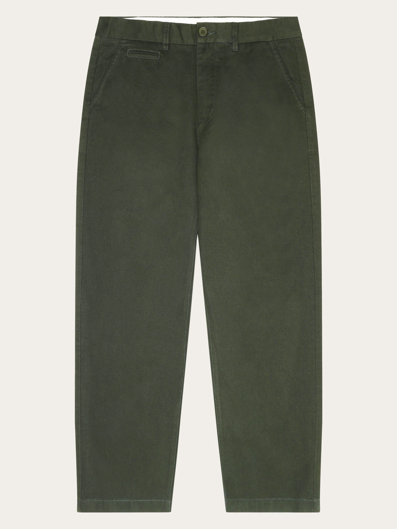 KnowledgeCotton Apparel - MEN FLINT Organic Cotton Twill Chino GOTS/Vegan Pants 1090 Forrest Night