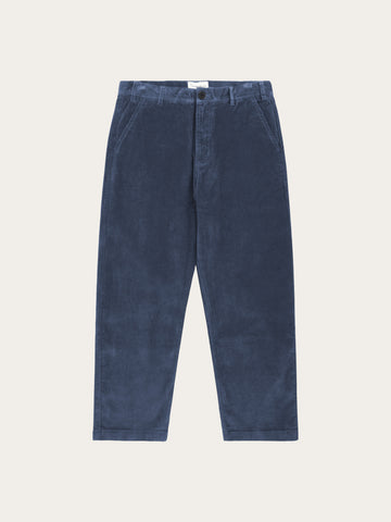 KnowledgeCotton Apparel - MEN FLINT wide corduroy chino pants Pants 1226 Vintage Indigo