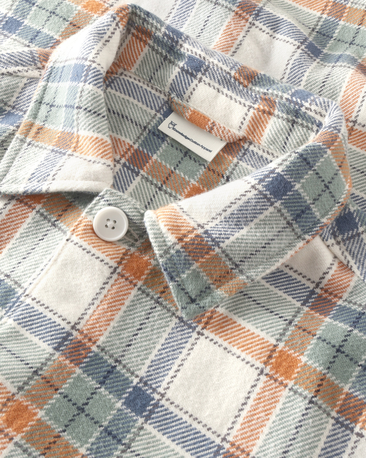 KnowledgeCotton Apparel - MEN Flannel check overshirt Overshirts 7032 Multi check