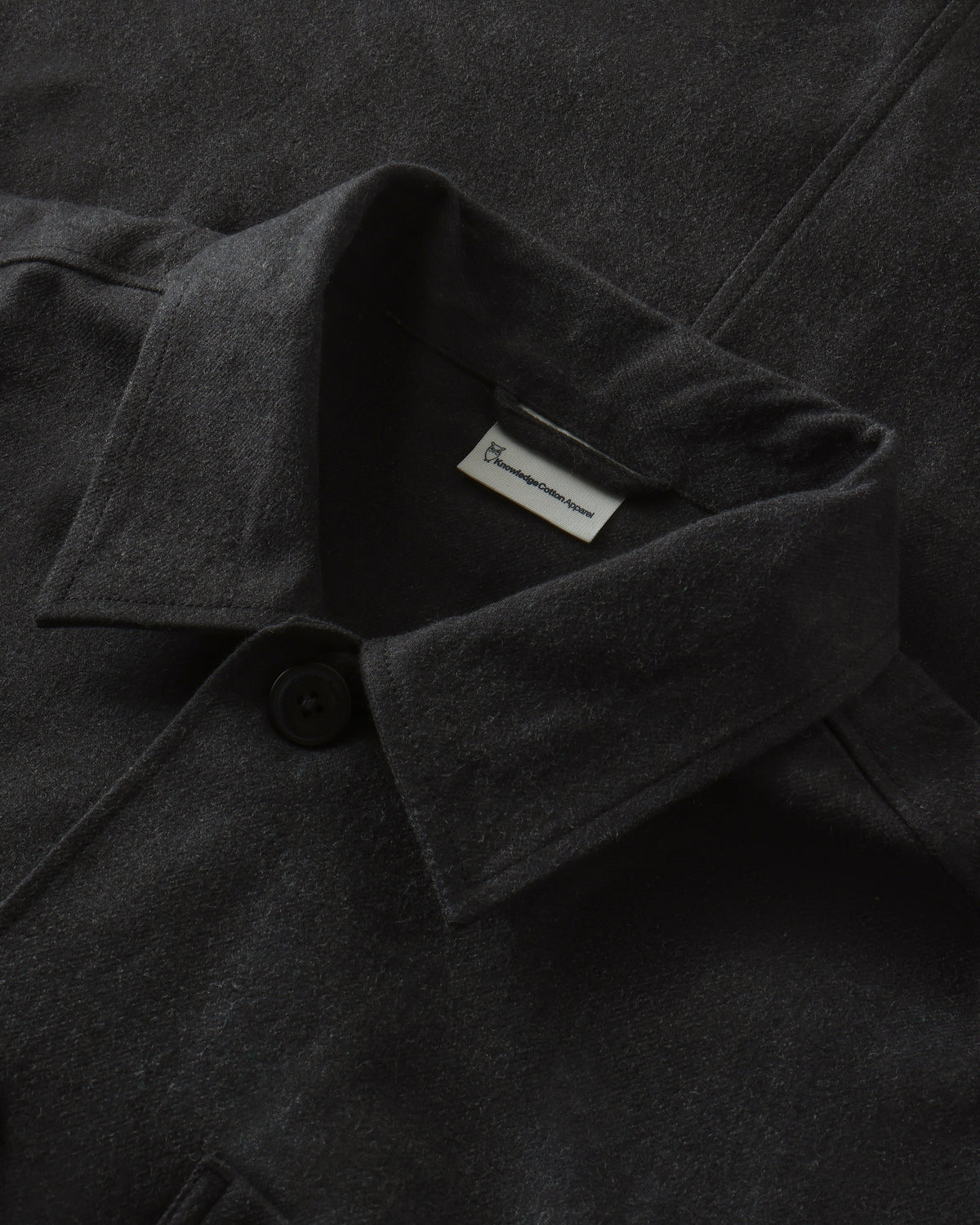 KnowledgeCotton Apparel - MEN Flannel overshirt Overshirts 1412 Night Sky
