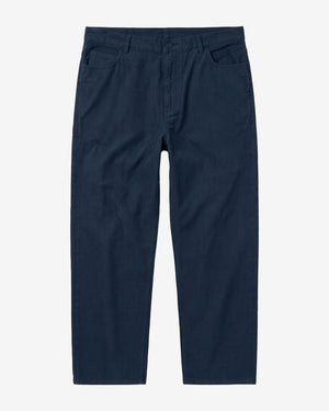 KnowledgeCotton Apparel - MEN Flint wide twill pants Pants 1001 Total Eclipse