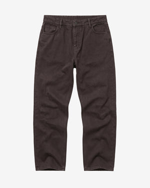 KnowledgeCotton Apparel - MEN Flint wide twill pants Pants 1487 Chocolate Torte