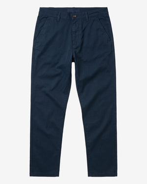 KnowledgeCotton Apparel - WMN Iris slim pique pant Pants 1001 Total Eclipse