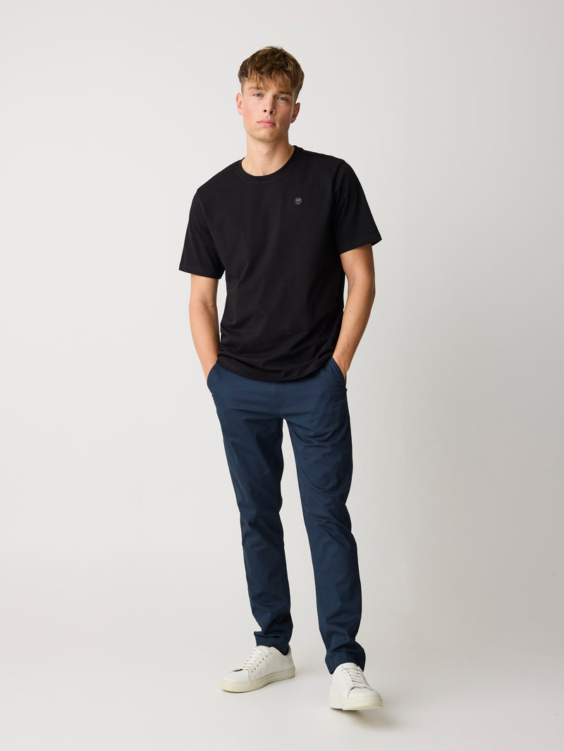 KnowledgeCotton Apparel - MEN LUCA slim twill chino pants Pants 1001 Total Eclipse