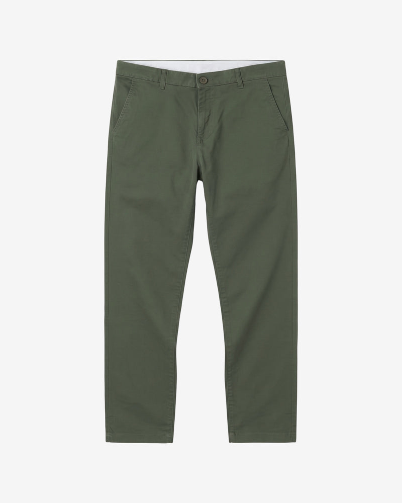 KnowledgeCotton Apparel - MEN LUCA slim twill chino pants Pants 1090 Forest Night