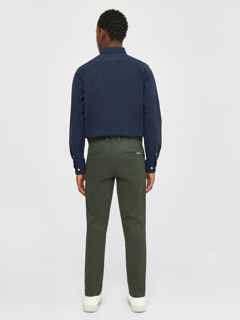 KnowledgeCotton Apparel - MEN LUCA slim twill chino pants Pants 1090 Forrest Night