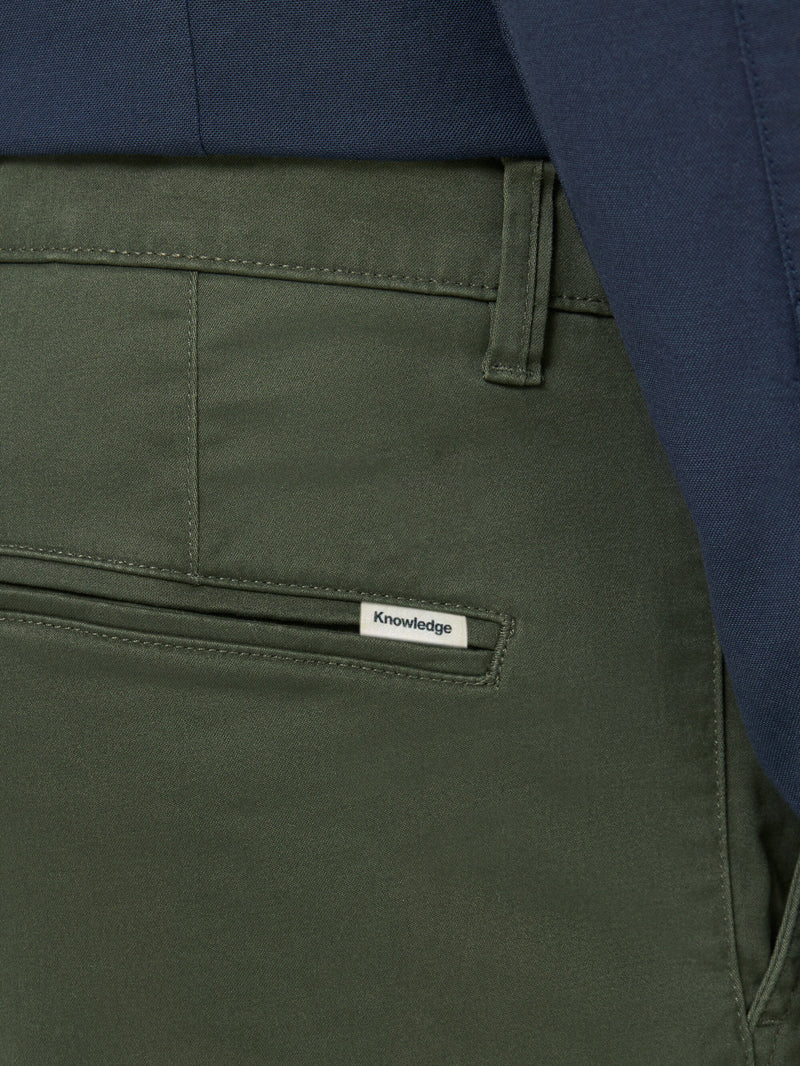 KnowledgeCotton Apparel - MEN LUCA slim twill chino pants Pants 1090 Forrest Night