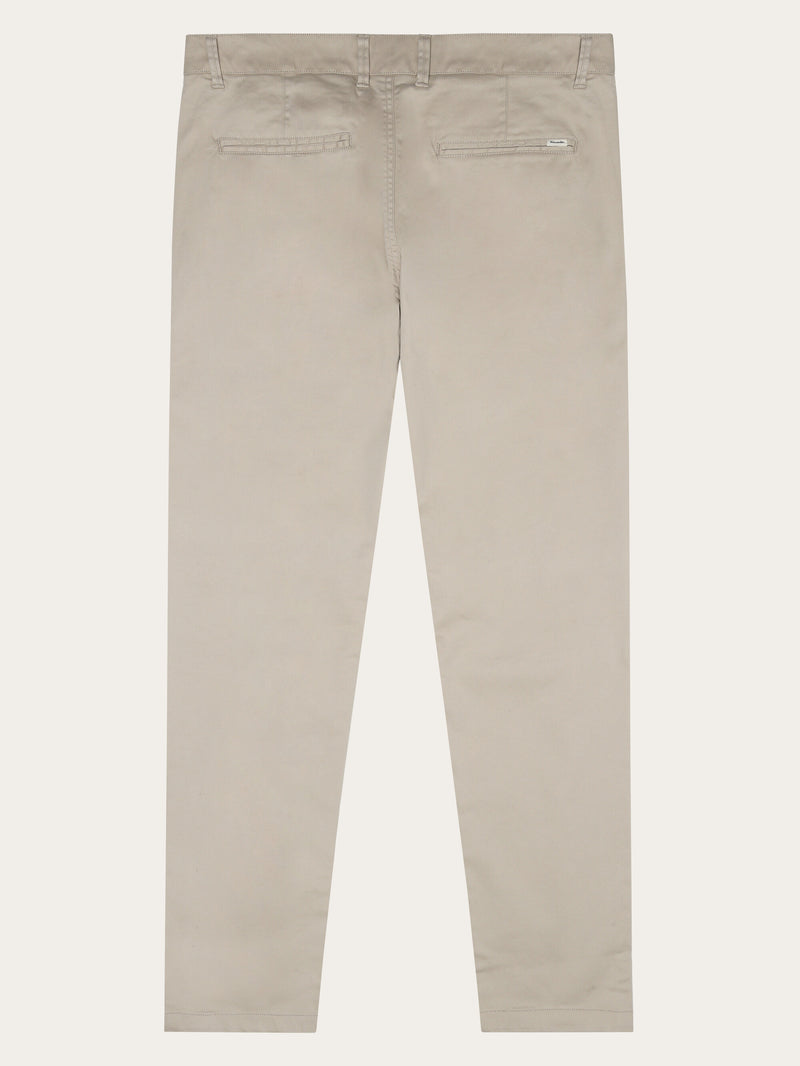 KnowledgeCotton Apparel - MEN LUCA slim twill chino pants Pants 1228 Light feather gray